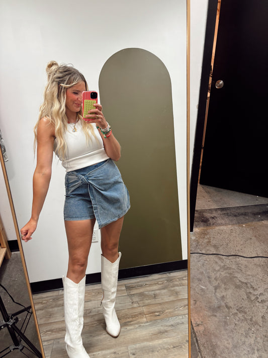 Stadium Tour Denim Skort