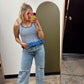 Peplum Knit Tank (Blue)