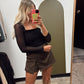 Kori Sheer Sleeve Top (Black)