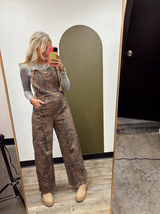 Leopard Tie Overall
