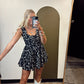 Lana Floral Romper (Black)