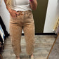 Embroidered Detail Barrel Pant (Rust)