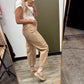 Embroidered Detail Barrel Pant (Rust)