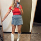 Call Me Denim Skort