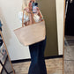 Tiffany Tote Bag (Taupe Check)