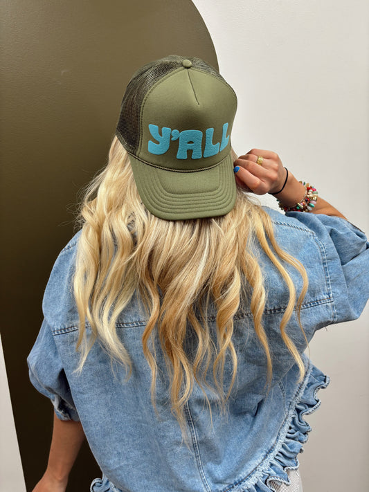 Yall Trucker Hat (Olive)