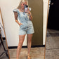 Victoria Ruffle Denim Romper