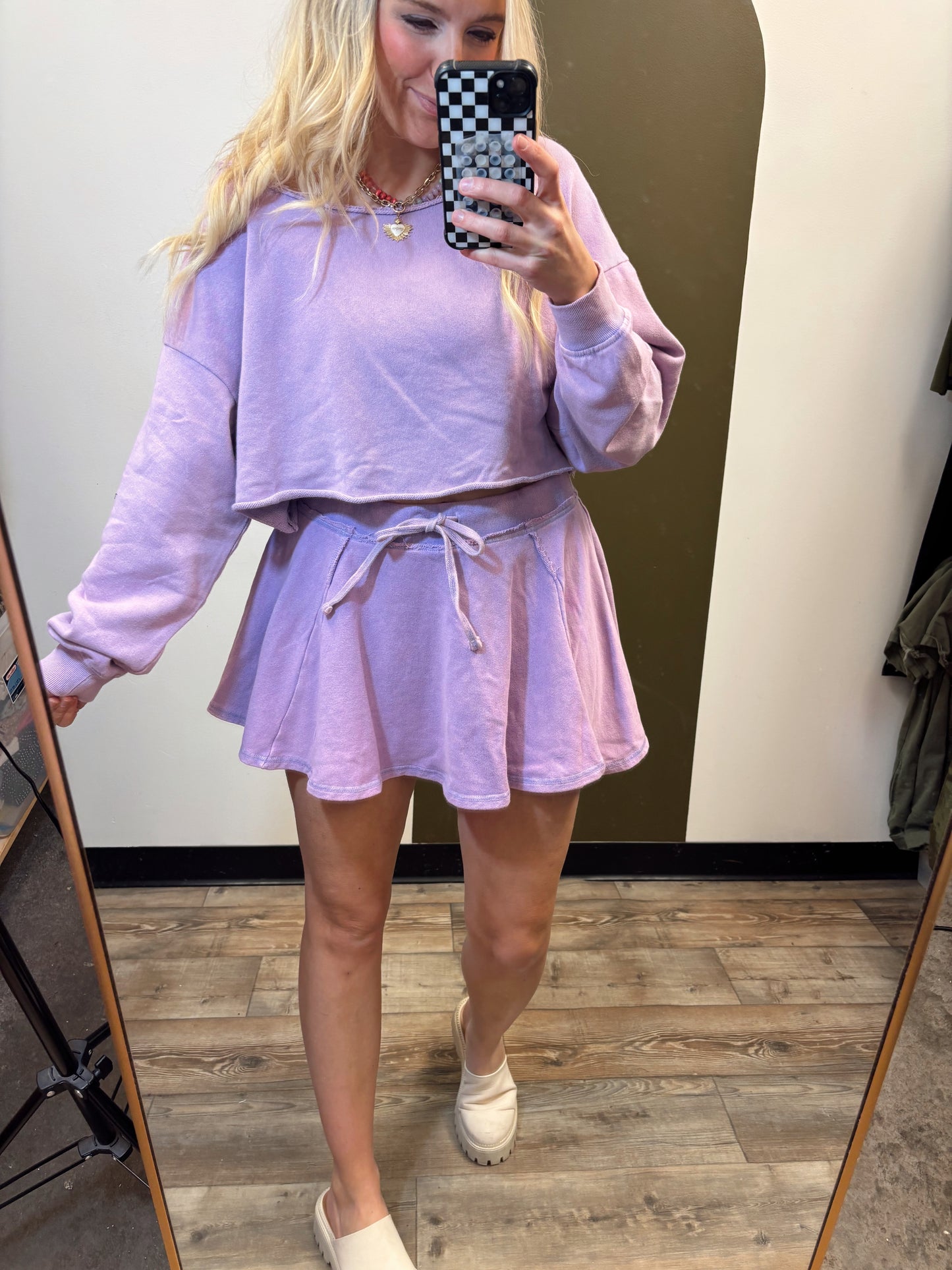 Cora Shoulder Sweat Top (Wisteria)