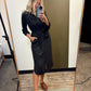 Maeve Button Down Dress (Black)