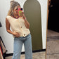 Luz Gold Button Knit Top