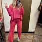 Rosy Textured Sweater (Pink)