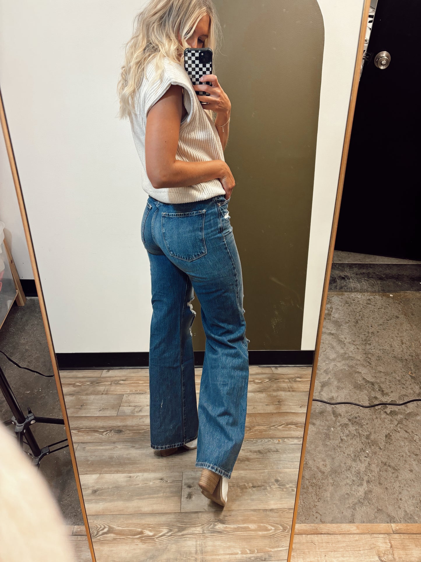 Daisy Wide Leg Flare Jean