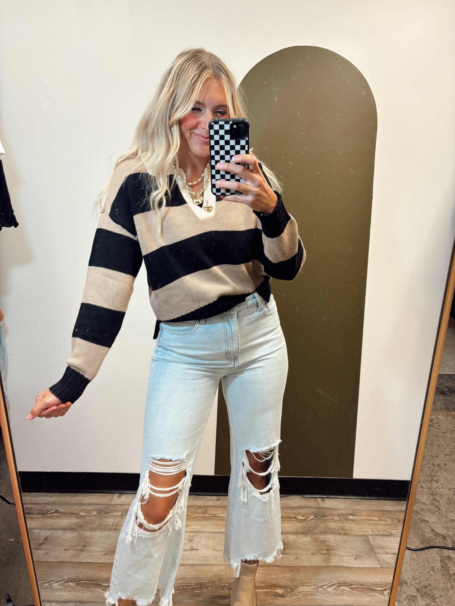 Ruby Contrast Sweater (Camel)
