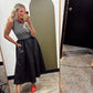 Seaside Stripe Maxi Dress (Black)