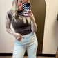 Under The Moonlight Velvet Top