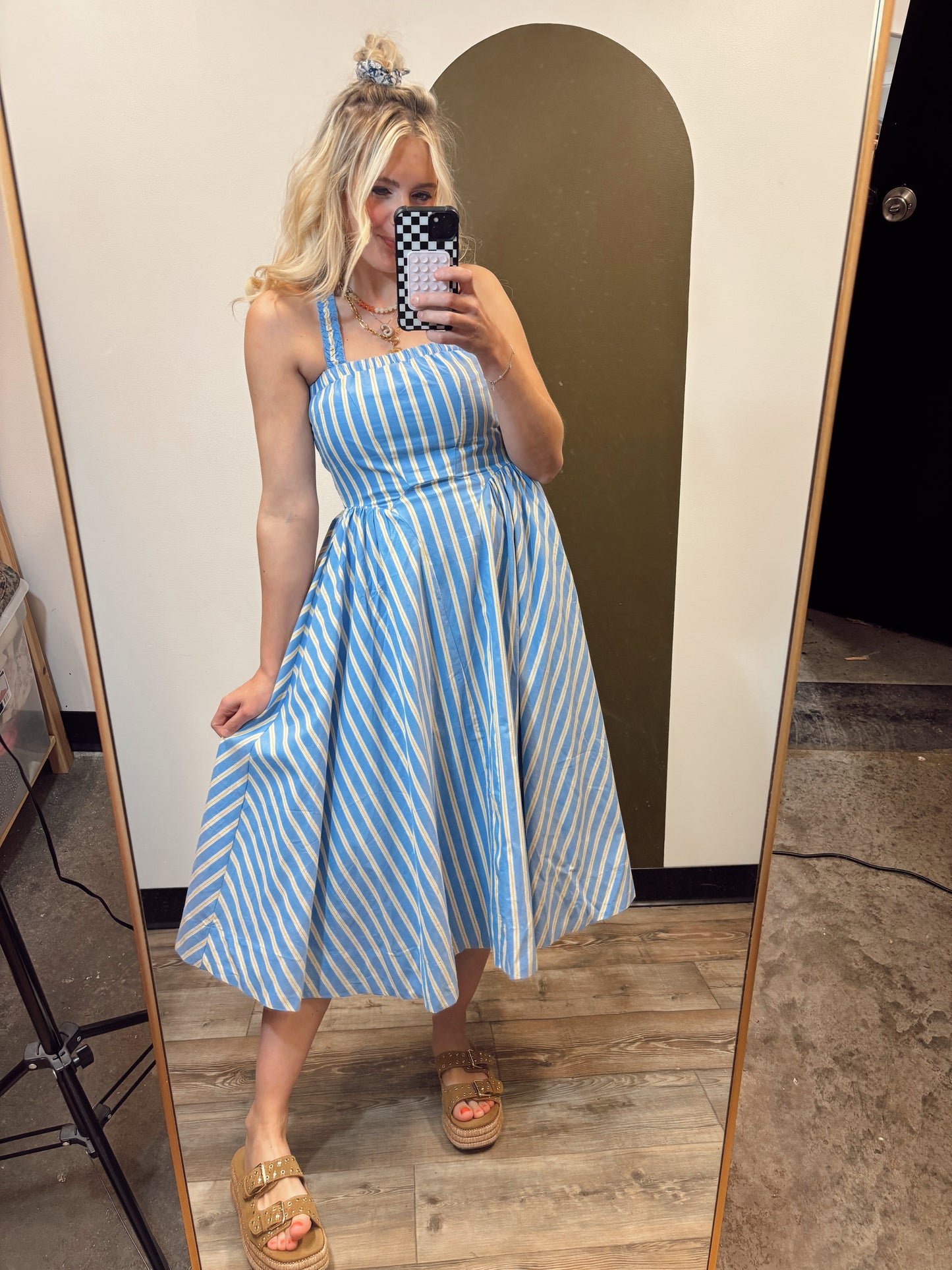 Farrah Midi Dress (Blue)