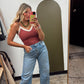 Ribbed Lace Trim Cami