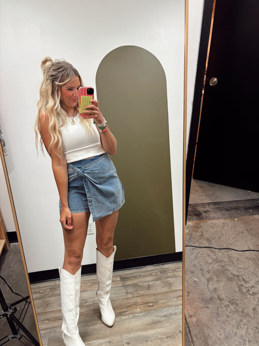 Stadium Tour Denim Skort