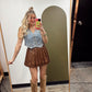 Zoey Emb Denim Vest