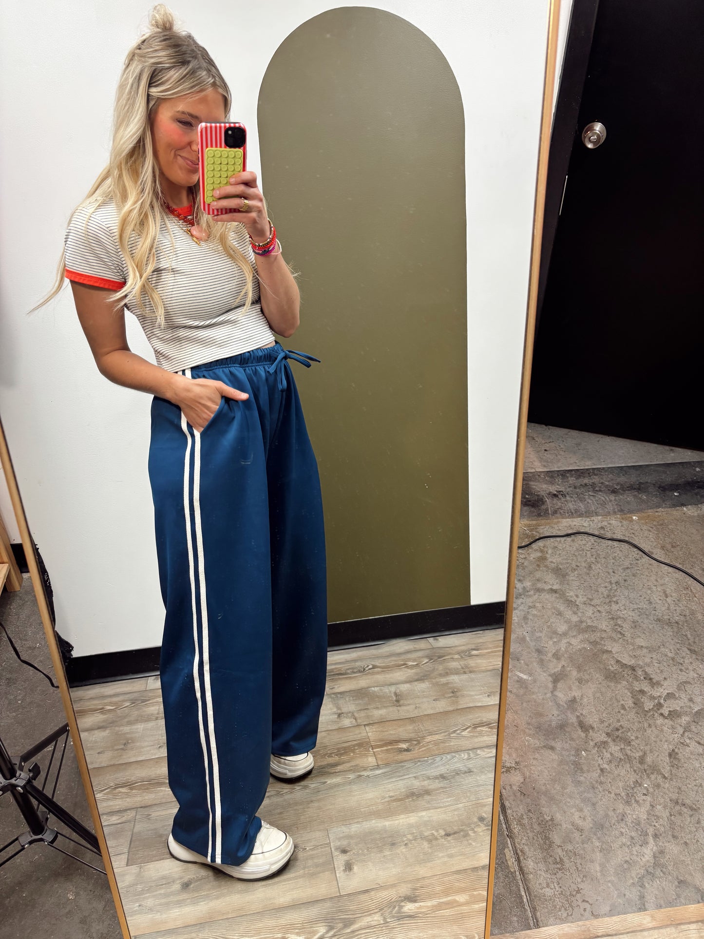 Navy Stripe Pant