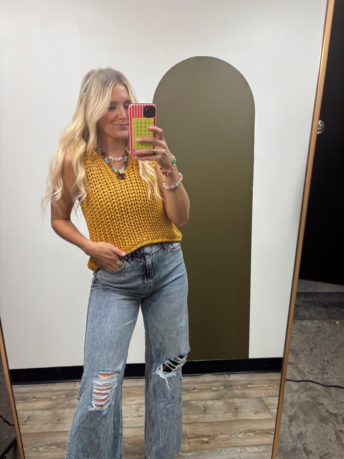 Madilyn Sequin Knit Top (Yellow)