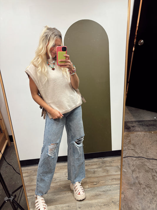 Anja Sweater Vest (Oat)