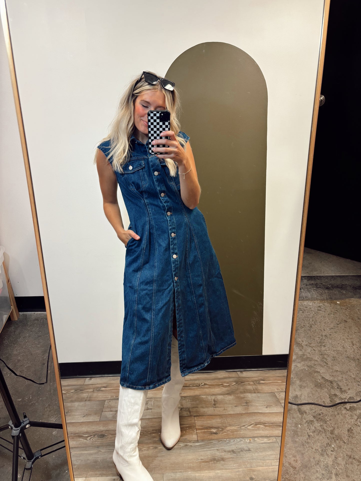 Suki Denim Midi Dress