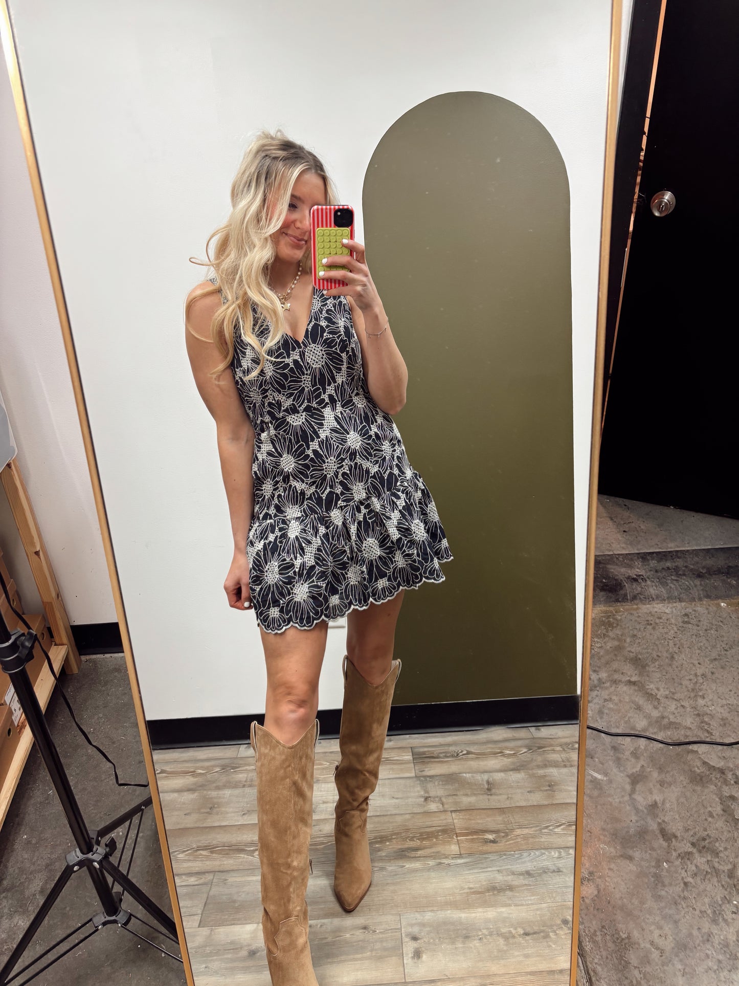 Midnight Garden Drop Waist Dress