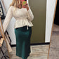 Celia Slip Skirt (Forest)