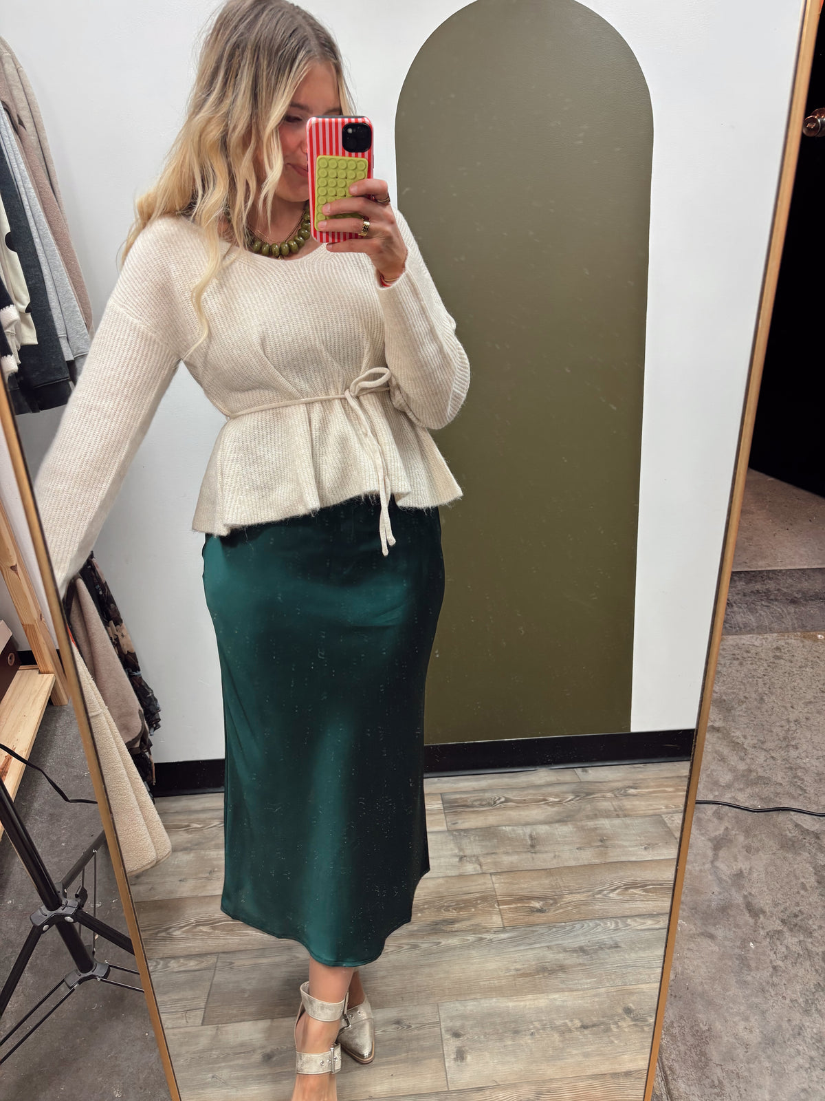 Celia Slip Skirt (Forest)
