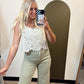 In Bloom Crochet Tank (Cream)