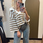 Ballgame Stripe Top (Taupe)