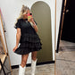 Octavia Ruffle Frill Dress (Black)