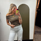 Cowl Neck Detail Top (Olive)