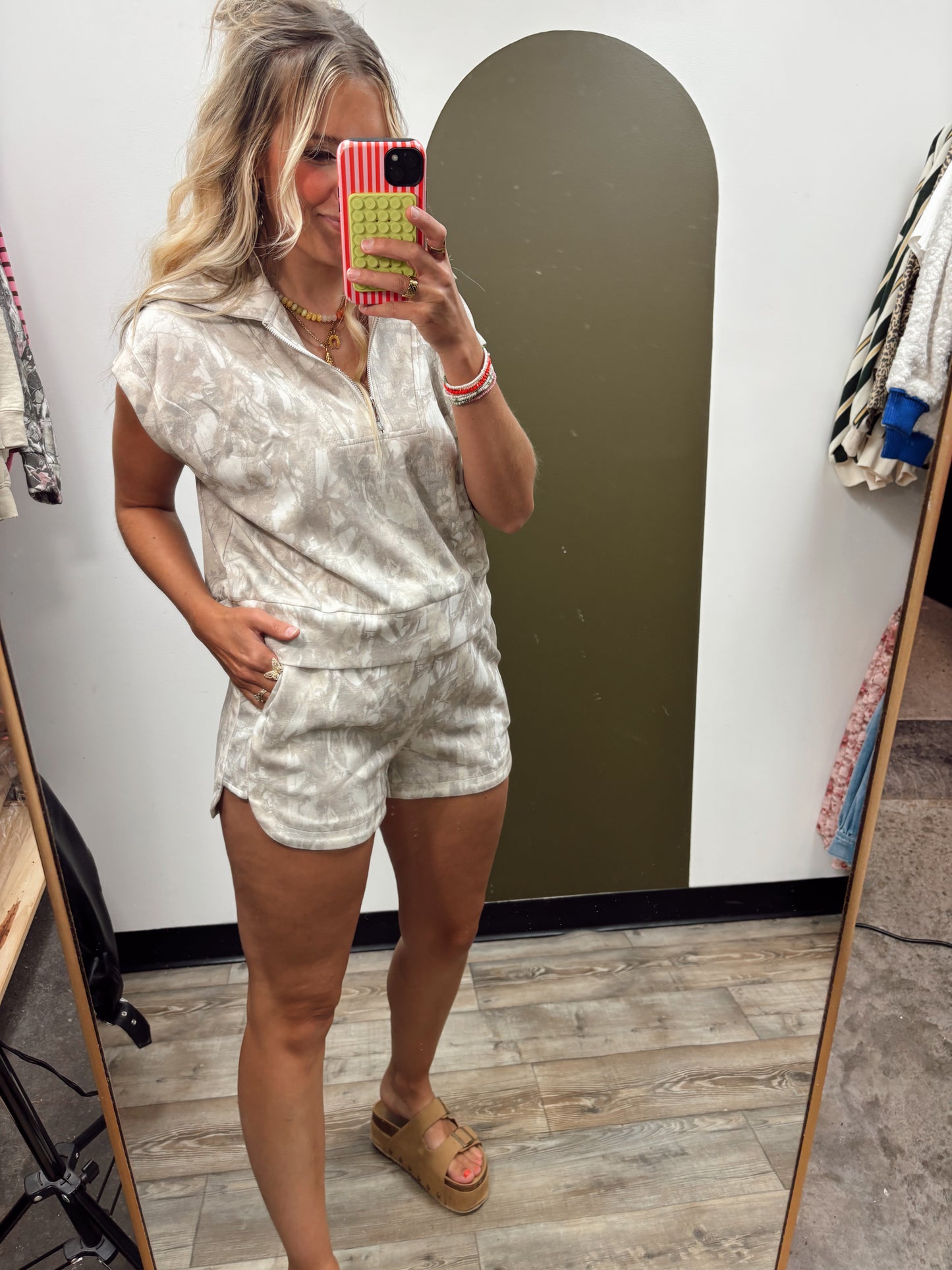 Camo Half Zip Set