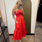 Darla Detail Midi Dress (Red)