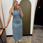 Boat Babe Stripe Maxi (Blue)