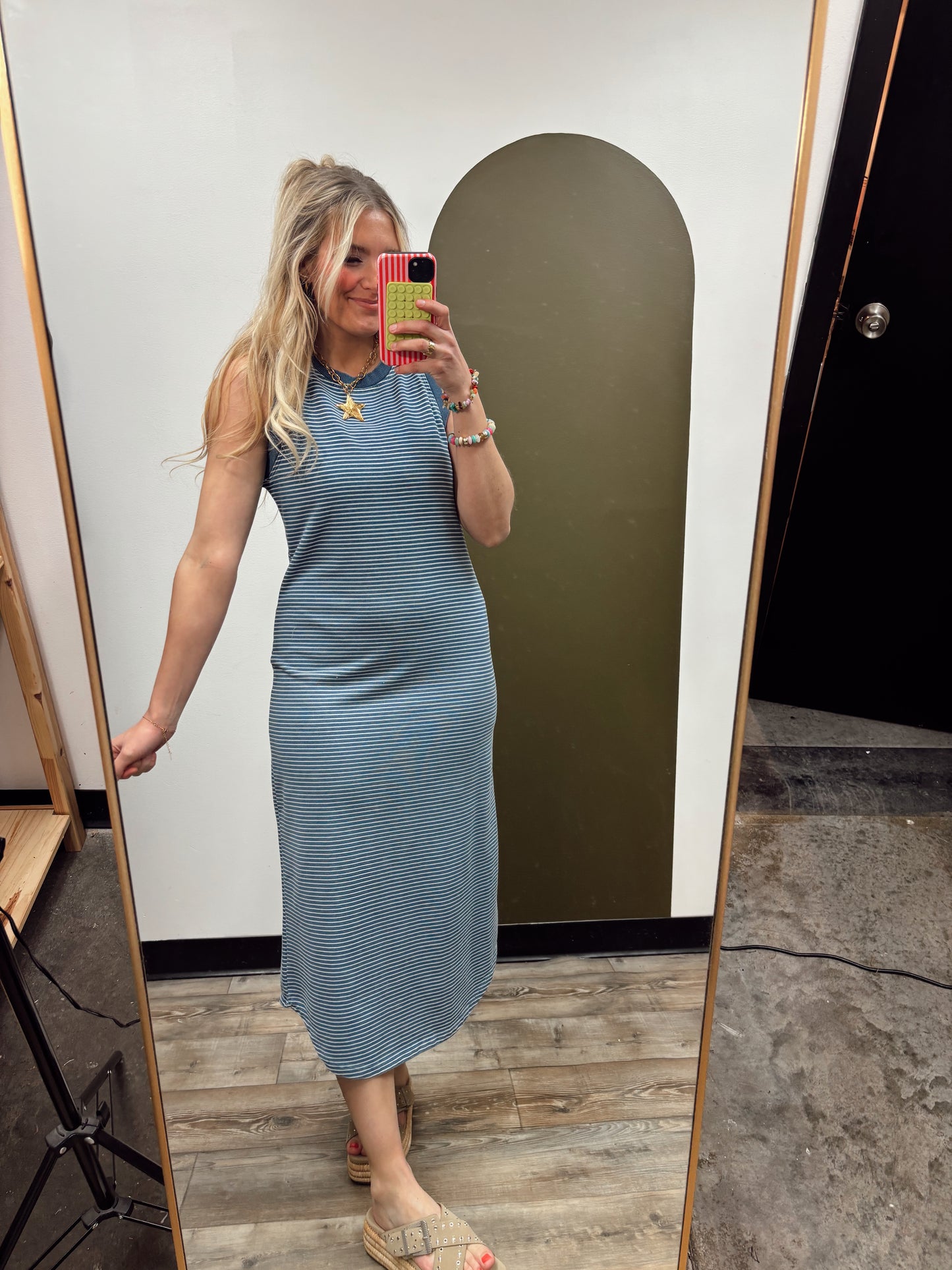 Boat Babe Stripe Maxi (Blue)