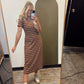 Kaylee Stripe Maxi (Brown)