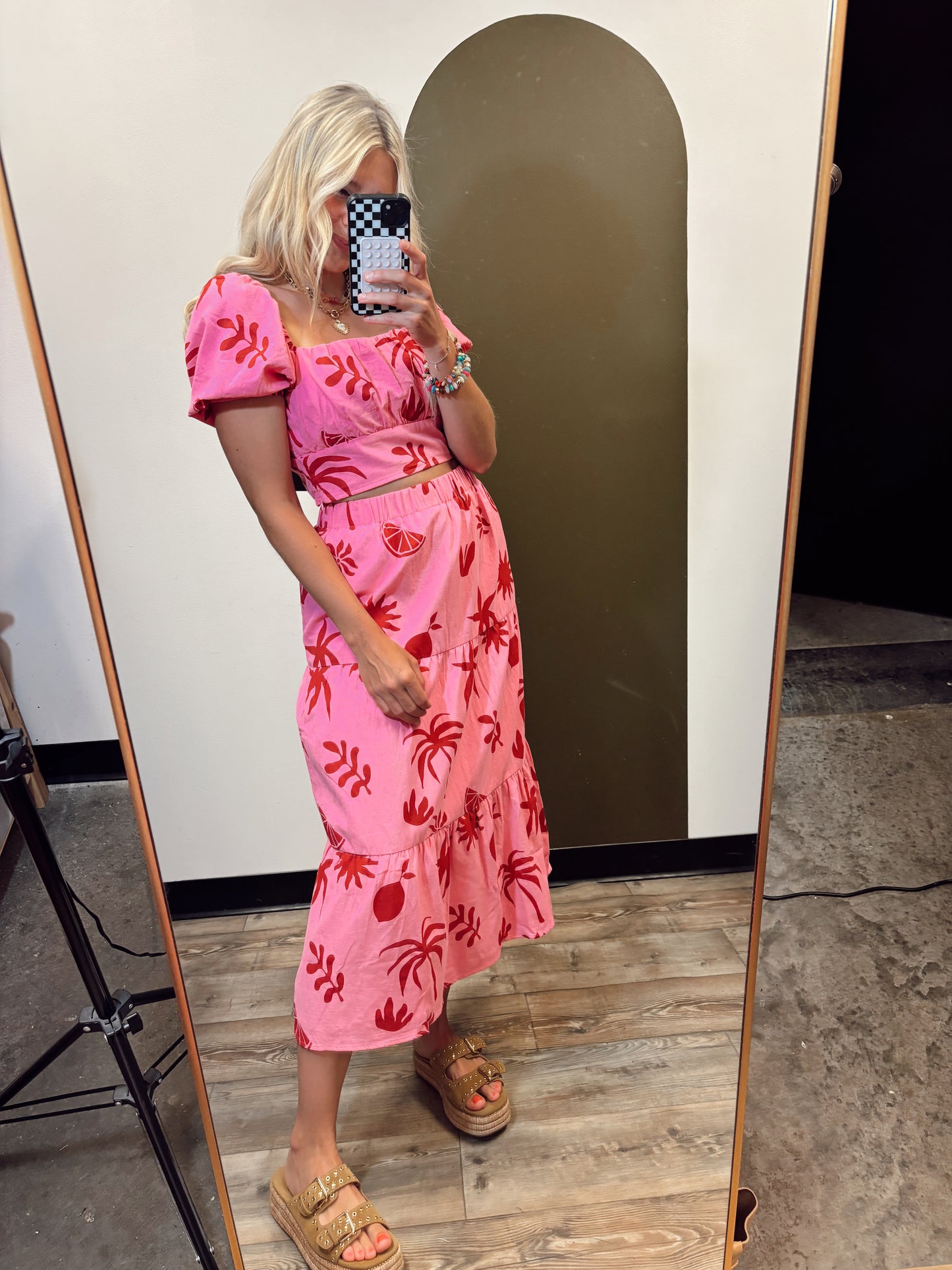 Out Of Office Skirt Set (Pink)