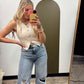 Kerri Button Knit Vest (Khaki)