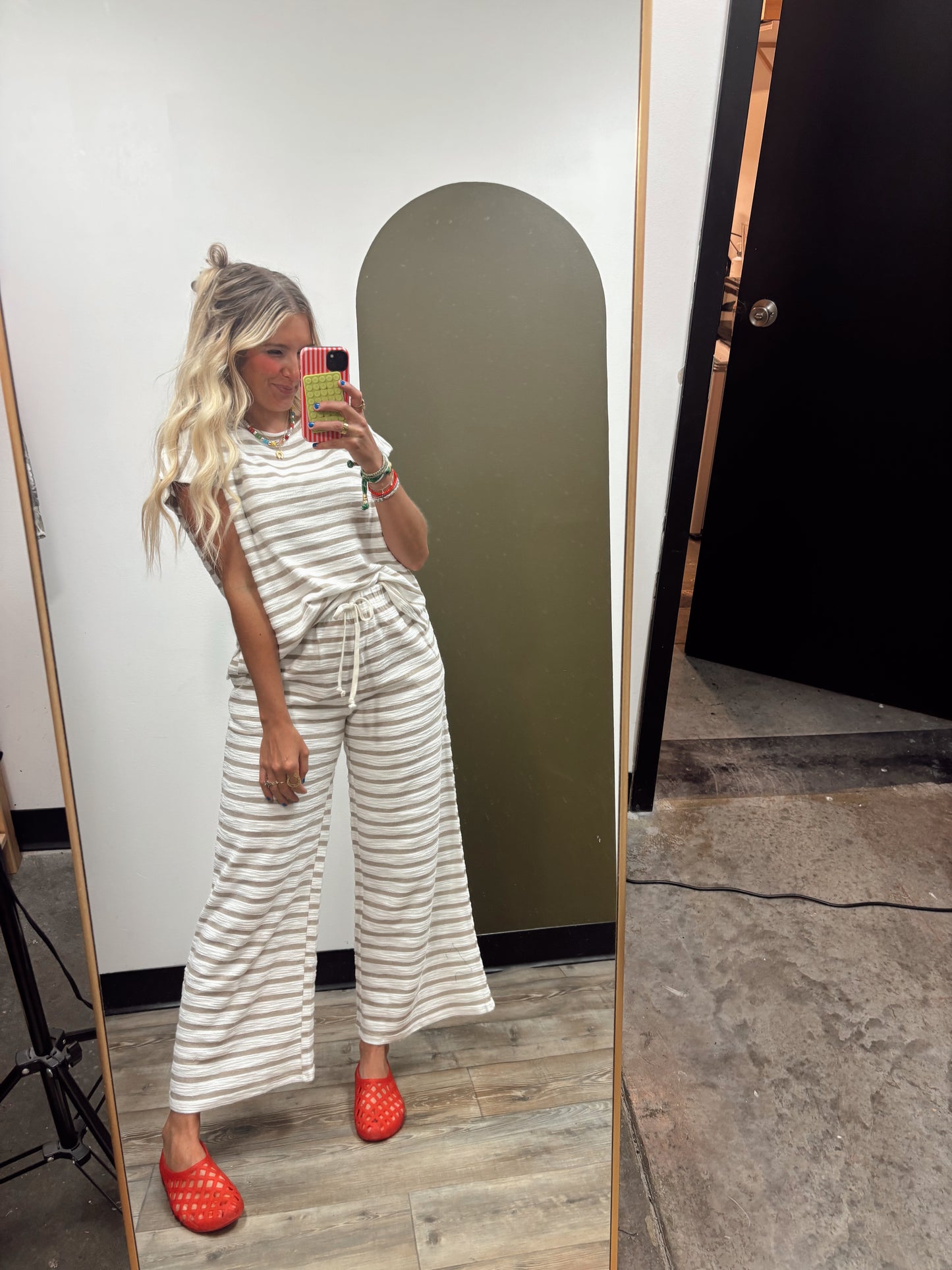 Slow Mornings Stripe Set (Taupe)