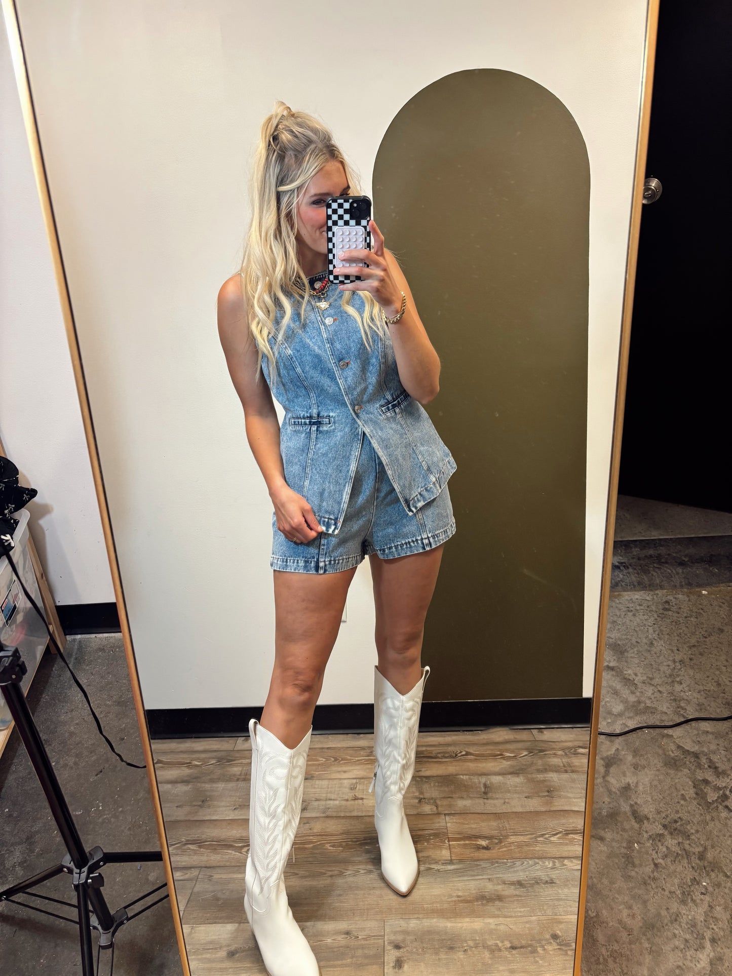 Aint Goin Down Denim Set
