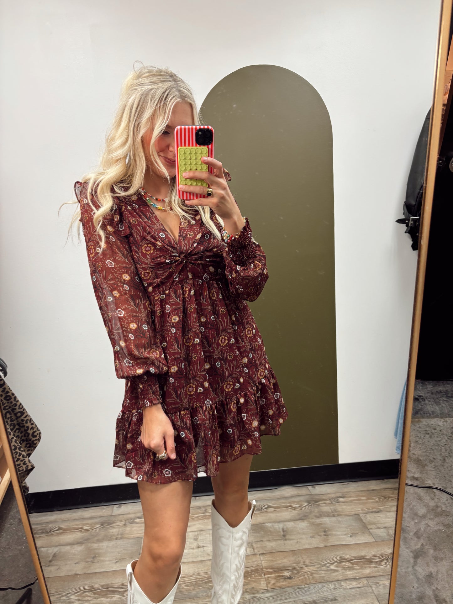 Makenzie Mini Dress (Brick)
