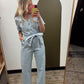 Light Stripe Denim Jumpsuit