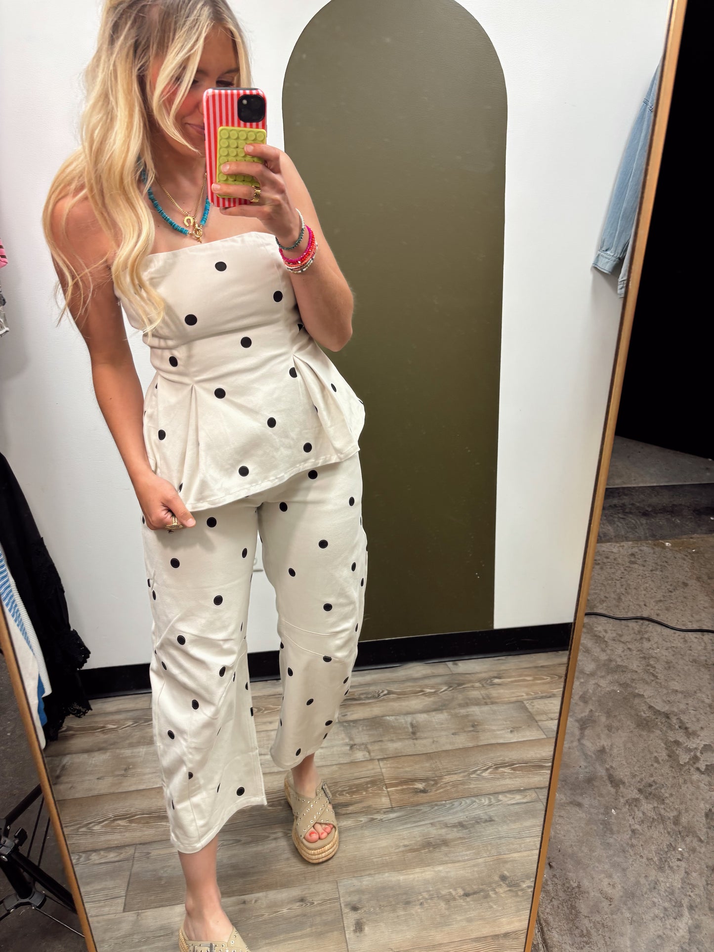 Dotty Strapless Top