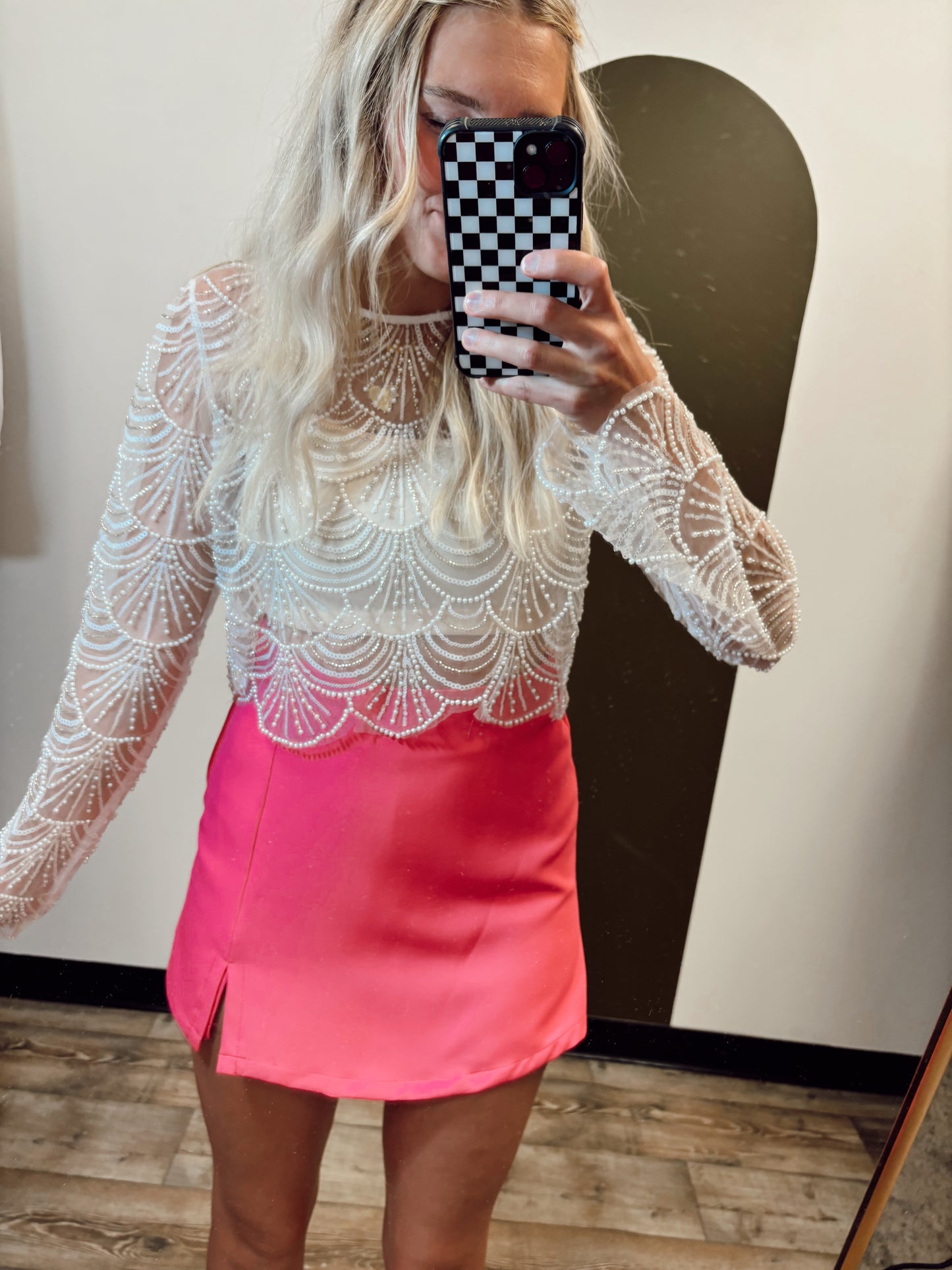 Hattie Sequin And Pearl Top