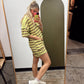 Cris Terry Stripe Romper