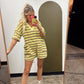 Cris Terry Stripe Romper