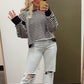 Rena Open Back Top (Black/White)